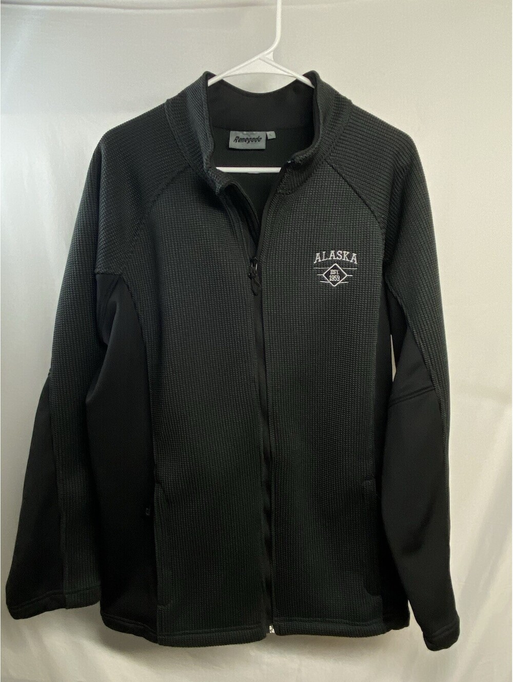 Renegade Fleece Black Jacket with Alaska LOGO Size Large